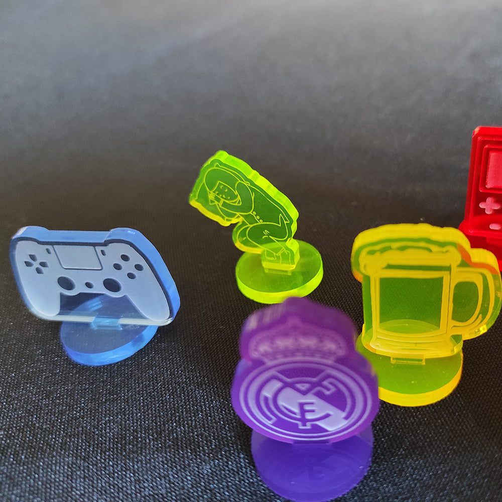 Fichas metacrilato personalizadas para cualquier juego de mesa
