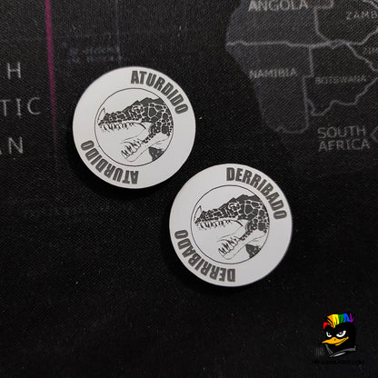 moneda Aturdido Derribado metacrilato blanco