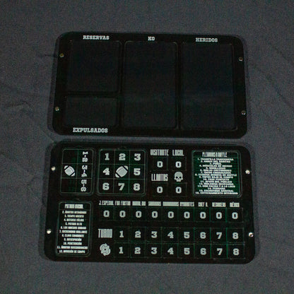 Banquillo Blood Bowl metacrilato acrylic Bloodbowl Pitch Bench