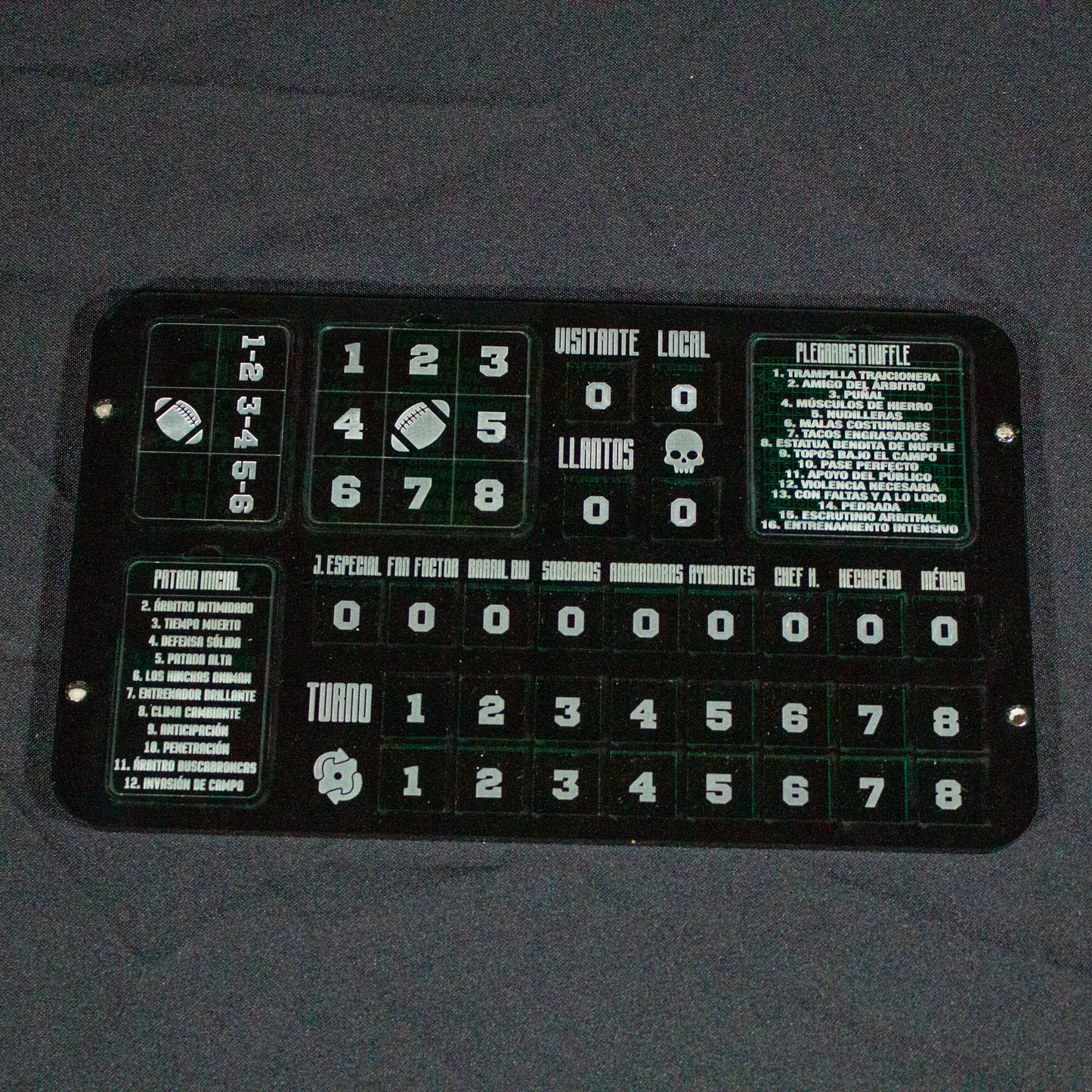 Banquillo Blood Bowl metacrilato acrylic Bloodbowl Pitch Bench