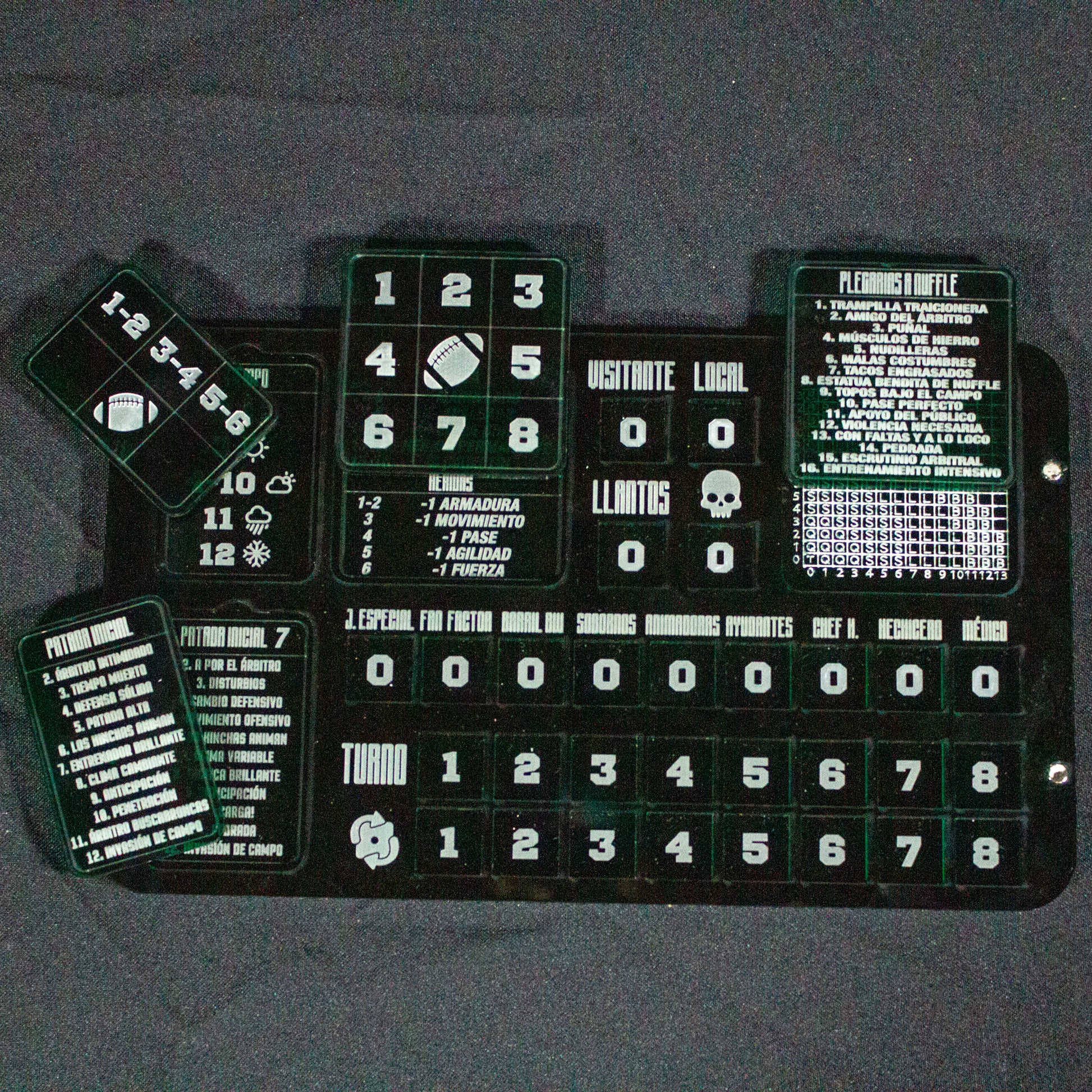 Banquillo Blood Bowl metacrilato acrylic Bloodbowl Pitch Bench