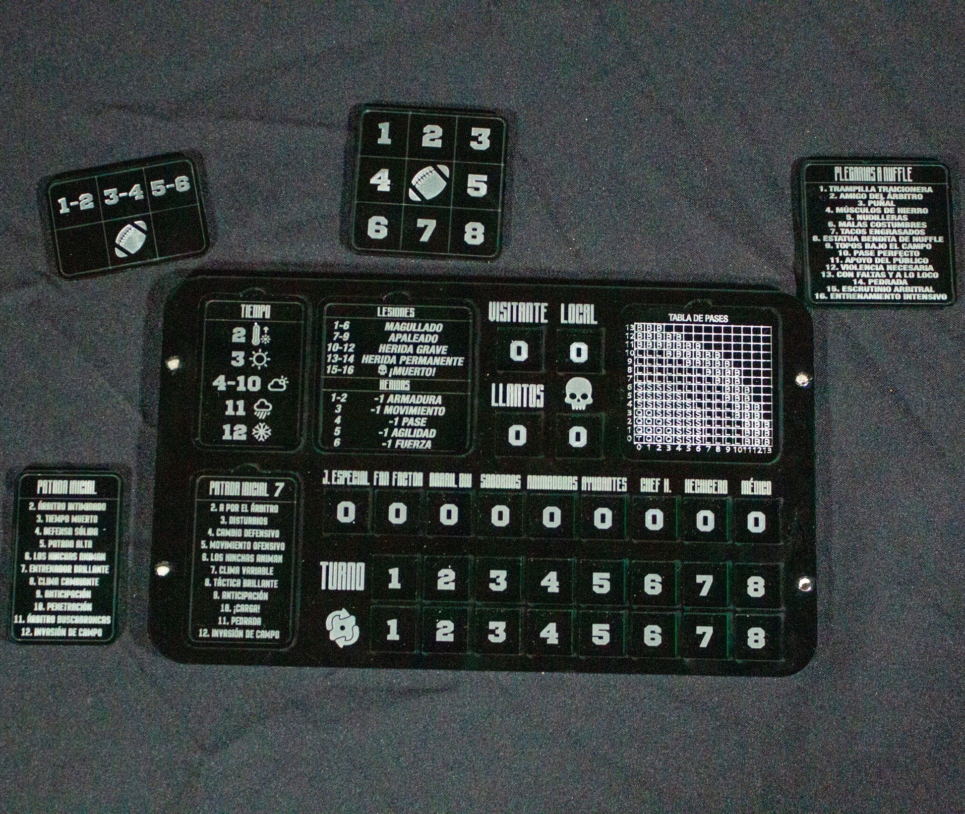 Banquillo Blood Bowl metacrilato acrylic Bloodbowl Pitch Bench