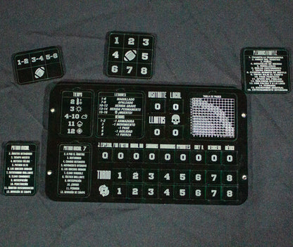 Banquillo Blood Bowl metacrilato acrylic Bloodbowl Pitch Bench