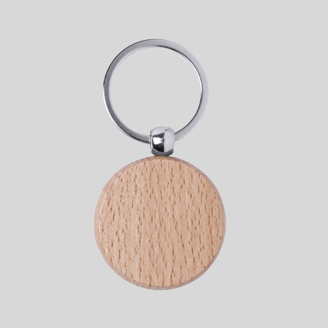 Personalized Natural Wood Keychain